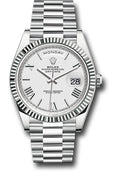 Rolex Platinum Day-Date 40 White Roman