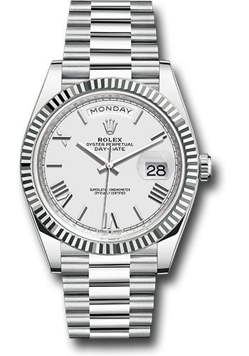 Rolex Platinum Day-Date 40 White Roman