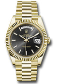 Rolex Yellow Gold Day-Date 40 Black Index