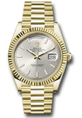 Rolex Yellow Gold Day-Date 40 Silver Index