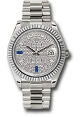 Rolex White Gold Day-Date 40 Diamond & Sapphire