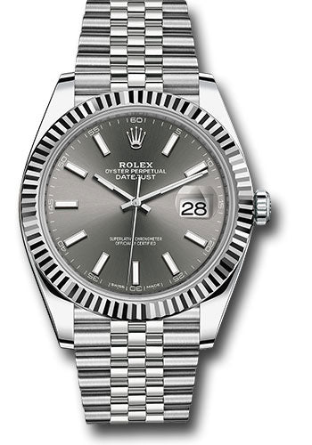 Rolex Stainless Steel & White Gold Datejust 41 Rhodium Index Jubilee
