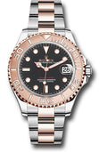 Rolex Stainless Steel and Everose Gold Yacht-Master 37 Black Dial