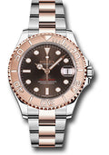 Rolex Stainless Steel and Everose Gold Yacht-Master 37 Chocolate Dial