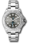 Rolex Stainless Steel and Platinum Yacht-Master 37 Dark Rhodium Dial