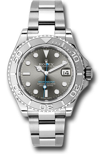 Rolex Stainless Steel and Platinum Yacht-Master 37 Dark Rhodium Dial