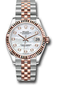 Rolex Steel & Rose Gold Datejust 31 Mother Of Pearl Diamond Jubilee
