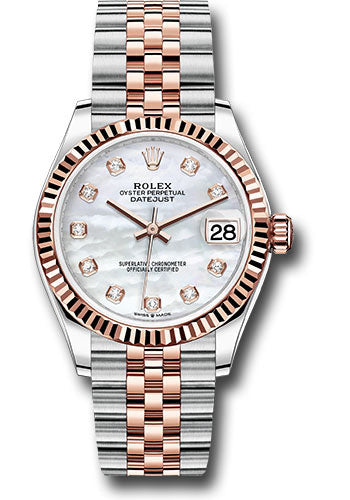 Rolex Steel & Rose Gold Datejust 31 Mother Of Pearl Diamond Jubilee