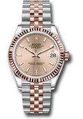 Rolex Steel & Rose Gold Datejust 31 Rose Index Jubilee
