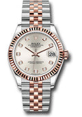 Rolex Steel & Rose Gold Datejust 31 Silver Diamond Jubilee