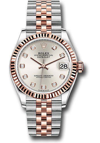 Rolex Steel & Rose Gold Datejust 31 Silver Diamond Jubilee