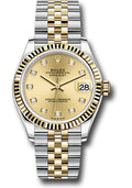Rolex Steel & Yellow Gold Datejust 31 Champagne Diamond Jubilee