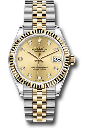Rolex Steel & Yellow Gold Datejust 31 Champagne Diamond Jubilee