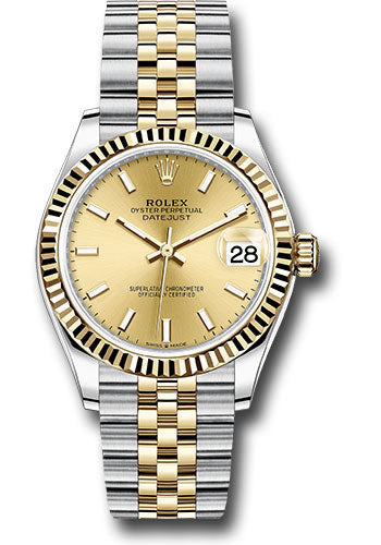 Rolex Steel & Yellow Gold Datejust 31 Champagne Index Jubilee