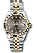 Rolex Steel & Yellow Gold Datejust 31 Dark Grey Diamond Jubilee
