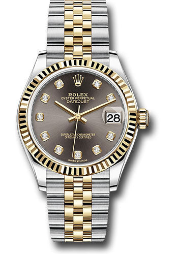 Rolex Steel & Yellow Gold Datejust 31 Dark Grey Diamond Jubilee