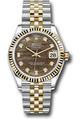 Rolex Steel & Yellow Gold Datejust 31 Dark Mother Of Pearl Diamond Jubilee