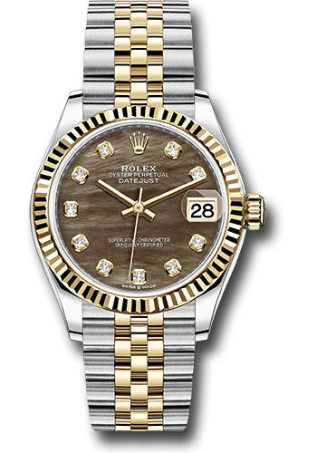 Rolex Steel & Yellow Gold Datejust 31 Dark Mother Of Pearl Diamond Jubilee