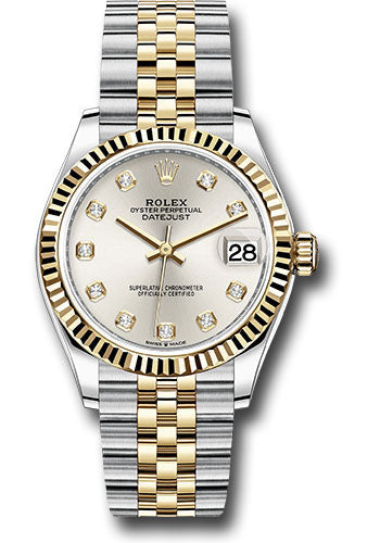 Rolex Steel & Yellow Gold Datejust 31 Silver Diamond Jubilee