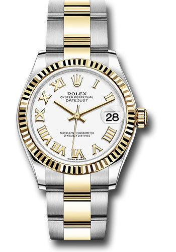 Rolex Steel & Yellow Gold Datejust 31 White Roman Oyster