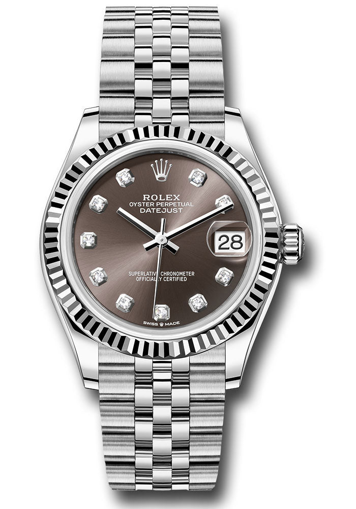 Rolex Steel & White Gold Datejust 31 Dark Grey Diamond Jubilee