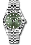 Rolex Steel & White Gold Datejust 31 Mint Green Index Jubilee