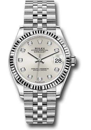Rolex Steel & White Gold Datejust 31 Silver Diamond Jubilee