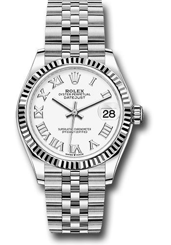 Rolex Steel & White Gold Datejust 31 White Roman Jubilee