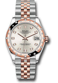Rolex Steel & 18K Yellow Gold Datejust 31 Silver Diamond Jubilee Diamond Bezel 24