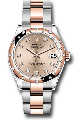 Rolex Steel & Rose Gold Datejust 31 Pink Diamond Oyster Diamond Bezel 24