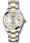 Rolex Steel & Yellow Gold Datejust 31 Silver Diamond Oyster Diamond Bezel 24