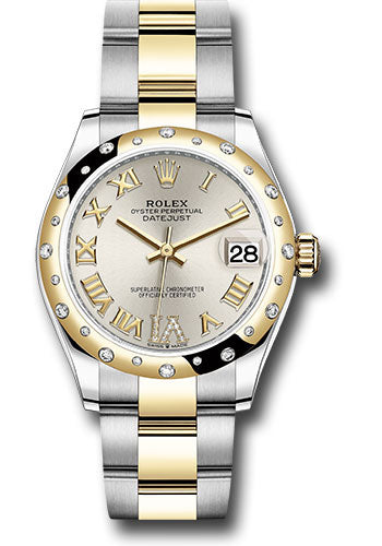 Rolex Steel & Yellow Gold Datejust 31 Silver Diamond VI Oyster Diamond Bezel 24