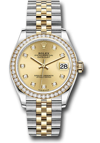 Rolex Steel & Yellow Gold Datejust 31 Champagne Diamond Jubilee Diamond Bezel