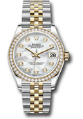 Rolex Steel & Yellow Gold Datejust 31 Mother Of Pearl Diamond Jubilee Diamond Bezel