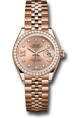 Rolex Everose Gold Datejust 28 Rose Star Diamond President Diamond Bezel