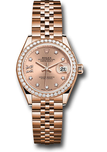 Rolex Everose Gold Datejust 28 Rose Star Diamond President Diamond Bezel