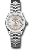 Rolex Steel Lady Datejust 28 Silver Index Jubilee