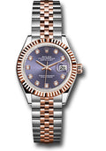Rolex Steel & Everose Gold Datejust 28 Aubergine Diamond Jubilee