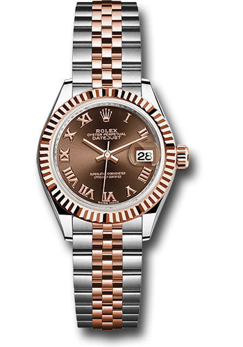 Rolex Steel & Everose Gold Datejust 28 Chocolate Roman Jubilee