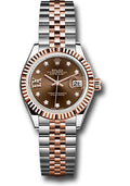 Rolex Steel & Everose Gold Datejust 28 Chocolate Diamond Star Jubilee