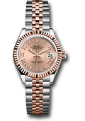 Rolex Steel & Everose Gold Datejust 28 Rose Roman Jubilee