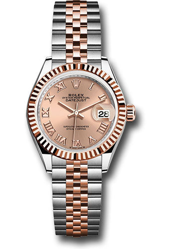 Rolex Steel & Everose Gold Datejust 28 Rose Roman Jubilee