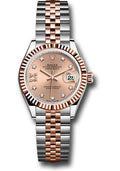 Rolex Steel & Everose Gold Datejust 28 Rose Diamond Star Jubilee