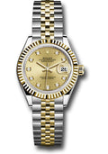 Rolex Steel & Yellow Gold Datejust 28 Champagne Diamond Jubilee