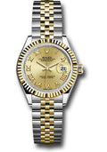 Rolex Steel & Yellow Gold Datejust 28 Champagne Roman Jubilee