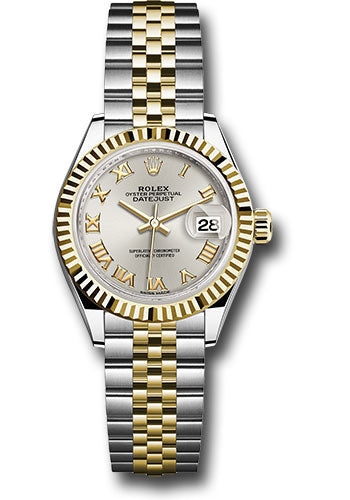 Rolex Steel & Yellow Gold Datejust 28 Silver Roman Jubilee