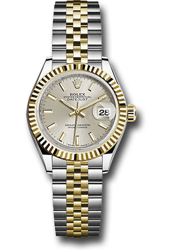 Rolex Steel & Yellow Gold Datejust 28 Silver Index Jubilee