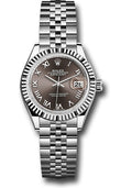 Rolex Steel & White Gold Datejust 28 Dark Grey Roman Jubilee