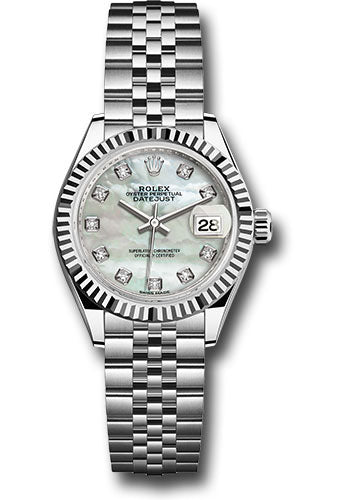 Rolex Steel & White Gold Datejust 28 Mother Of Pearl Diamond Jubilee