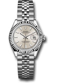 Rolex Steel & White Gold Datejust 28 Silver Index Jubilee
